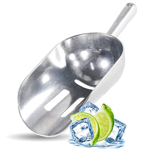 Kerafactum Pala per ghiaccio per cubetti di ghiaccio, pala per gelato, perfetto per macchina per il ghiaccio, per cubetti di ghiaccio e cubetti di ghiaccio schiacciati, misurino dosatore, per cocktail