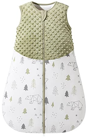 Baby Schlafsack 1.5 Tog Schlafsack 100% Baumwolle Ganzjahres Schlafsack Babyschlafsack Kinder, 1.5 Tog für Jungen und Mädchen 84CM/Baby Höhe 90-100cm