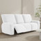 FANSU Housse de Fauteuil Relax Extensible 1 Places, Housse de Fauteuil Relax Inclinable Electrique avec Poche, 8 Pièce Lavable Protege de Meubles pour Canapé Inclinable (Blanc,3 Places)