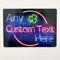 Personalised Neon Effect Shamrock Clipart Printed Metal Sign wall art A3 Bar Add Name