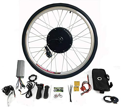 28 48V 1000W E-Bike Conversion Kit Set Vorderrad Elektrofahrrad Umbausatz Set Bürstenloser Motor, Nabensteuerung, E-Bike Umbausatz, Vorderräder...