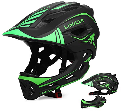 Lixada Toddler Helmet Kids Cycling Helmet Detachable Full Face Helmets Adjustable Cycling Helmets for Children Bicycle, Skateboard, Scooter, Protective Gear (20.5-22 Inches)