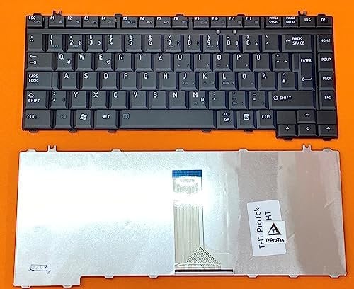 German Matte Black Keyboard Compatible with Toshiba Satellite Pro L450, L450D