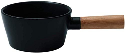 VIXPET Ceramic French Soup Bowls Onion Soup Bowls Saucepan Milk Pot Matt Bowl with Handles Baking for Soup Chilli Beef Salad Fruit Noodles-B