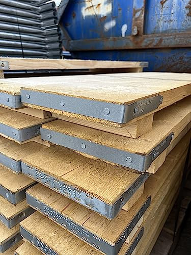 HILL TOP FABRICATIONS CO (1998) LTD - 5 Scaffolding Boards (4ft 4 Long and 9 Wide) with Blocks Underneath for Stability. Perfect for Scaffolding Tower. Suitable for Builders, DIY and Scaffolders.