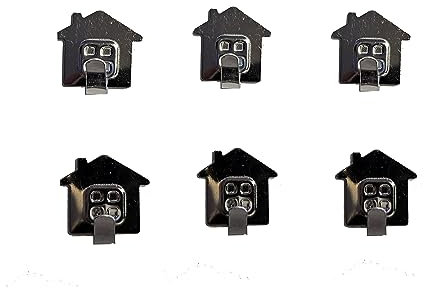Mr. Gadget's Solutions Adhesive Wall Hooks House Shaped, Soft Waterproof Self Adhesives Wall Sticky Hook, Hangers for Hanging Robe, Towel, Keys, Bags, Lights, Calendars etc. - 6 Pack