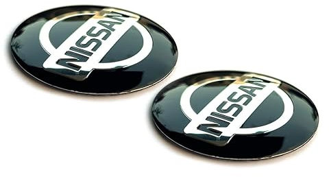 2 pegatinas de 56 mm de diámetro con logotipo para Nissan Auto para coche, con emblema para tapas de buje, etc. (56 mm, 2 unidades)