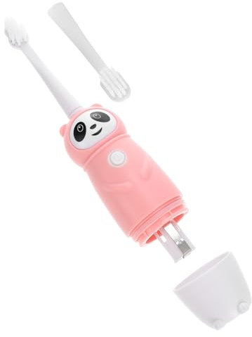 SOLUSTRE Elektrische Kinderzahnbürste Mit Cartoon-motiv Weichen Borsten Aufsteckbürsten Enthalten Zur Plaqueentfernung Sanfte Zahn Zahnfleischpflege Für Junge Mädchen Jahre