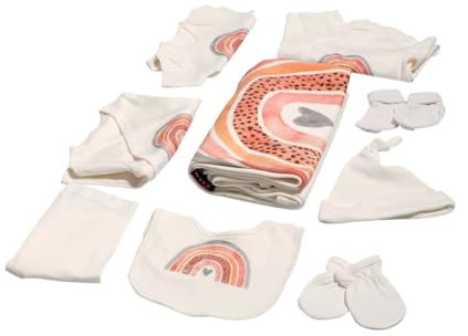 Puckdaddy | Neugeborenen-Set | 9-teilig, Gr. 62 | im Regenbogen-Design