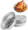 Kunjocy 30 Pcs Round Foil Trays, 7 Inch Tin Dishes Disposable Plate Container Air Fryer Liners Aluminum Round Pans for Party Baking Roasting Cooking
