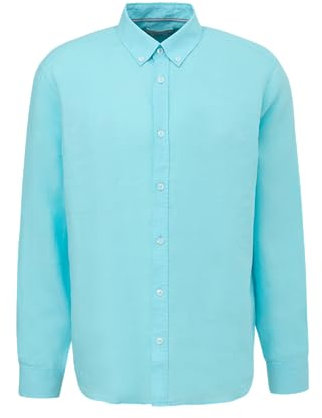 s.Oliver Leinenhemd mit Button-Down-Kragen türkis L