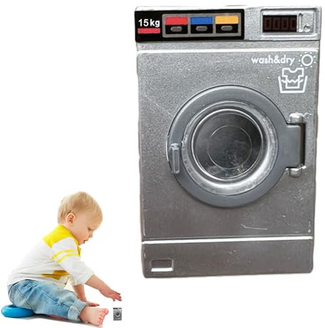 Doll Washing Machine, Doll Washing Machine Toys, Laundry Washing Machine Toys With Sounds & Lights, Pretend Toy Washing Machine Toy Set, Cleaning Household Appliance Set For Kids