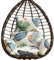 Hängesessel Kissen, Hängekorb Kissen, Schaukel Korb Kissen, Polster für Polyrattan/Rattan Hängeschaukel, Hängekorb, Schaukel Korb, Hängeschaukel, Hängestuhl, Gartenschaukel, A