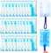 32Pcs Flash Dust Magnet Duster Heads Feather Duster Flash Dust Magnet Starter Kit with 2 Handles 30 Refills Electrostatic Duster for Home Cleaning Manual Dust (Blue)
