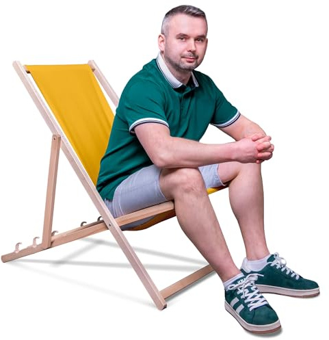 DreamRoots Liegestuhl klappbar Buchenholz, Mango
