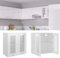 Iiaky Hängeglasschrank Hochglanz-Weiß 60x31x60 cm Holzwerkstoff HäNgeschrank KüChe HäNgeschrank Wohnzimmer KüChenoberschräNke