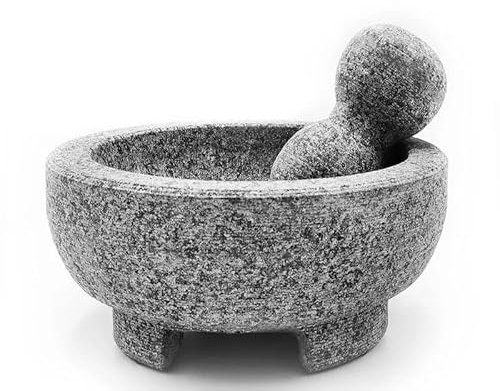 Pestle And Mortar Granite Mortar And Pestle Set Bowl 8 Inch Natural Stone Grinder For Spices Seasonings Pastes Pestos Mortar And Pestle