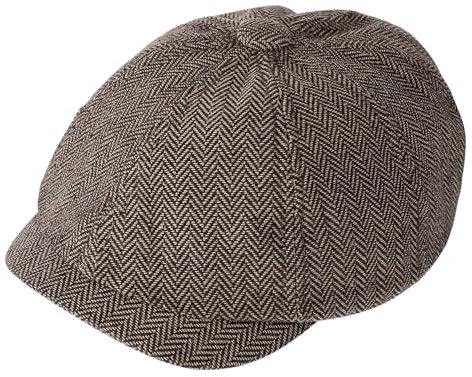 Lusofie Schiebermütze Newsboy Cap Herren Baumwolle Ballonmütze Verstellbar Barrett Mütze Schirmmütze Irischer Hut Angelhut Golfhut Schwarz Einheitsgröße Baskenmütze Herren Winter