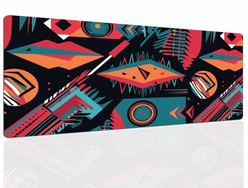 Tapis de Souris Abstract, Tapis Souris XXL, 1400x800x4mm Tapis de Bureau Gaming AntidéRapant, Tapis Bureau étanche, sous-Main pour Clavier et Souris, Mouse Pad Mat, pour Gamer, Ordinateur, Pc 293