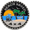 Beach Rated 4 x 4 Auto Badge Car Emblem Metal Automotive Badge 3D Car Badges Emblems Round Car Emblem Decals Stickers Compatible with Vehicles Trucks SUV