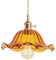 TOKTOP Lustre Luminaire Verre, Vintage Créativité Fleur Décoration Suspension, E27 Ambre Plafonnier Éclairage de Plafond Pour Salon Salle à Manger Chambre