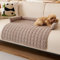 Bettschlange Hundedecke Sofa mit Rand, Sofaschutz Hund, Hundebett für Sofa Waschbar Flauschig Hundebett, rutschfest Hundekissen, mittelgroße Hunde,75x75cm,Curry