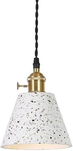 Luces Colgantes Modernas Araña Blanca de Cemento Lámpara Colgante de hormigón Industrial nórdico Lámpara Colgante pequeña de Cono Lámpara de Techo de Granja for Comedor Cocina Isla Restauran