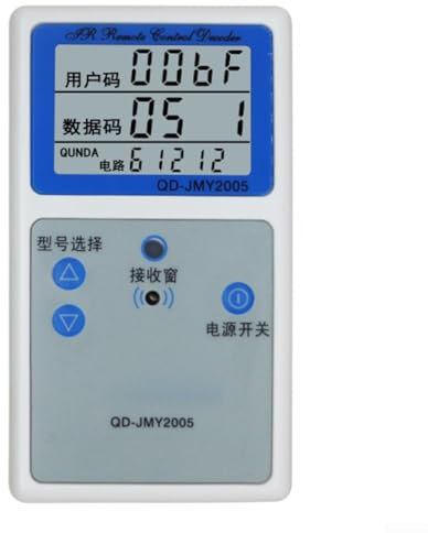 UTTASU Projector Remote Control Decoder Tester For TV Box AV Television Signal Detection 8 Channel Functions 433MHz Frequency White 11X6.2cm
