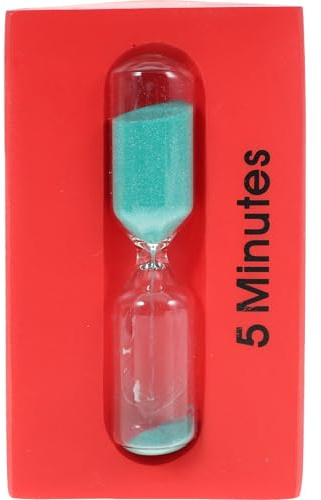 Egg Timer 3/5/7 Minute Wooden Glass Sand Timer Red Multipurpose | Sensory Stimulation, 5 Minute Sand Timers for Boys and Girls, Quiet Operation, Count down Screen Time