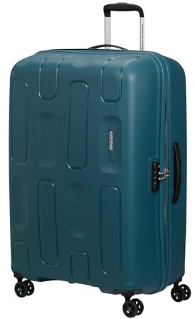 American Tourister Ellipso - Valigia Rigida Grande 79 cm, Valigia Leggera con 4 Ruote, Lucchetto TSA, Valigia da Stiva 104L - 3.80 KG - Verde Acqua (Totally Teal)
