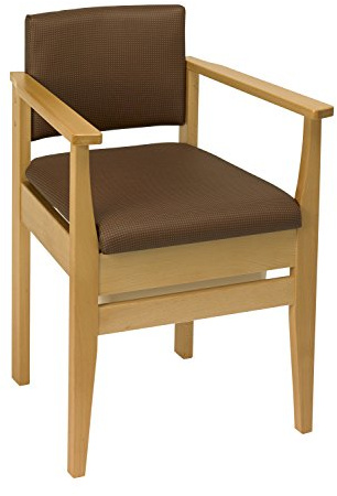 Performance Health Deluxe Commode Chair in Rich Brown Fabric (Eligible for VAT relief in the UK)
