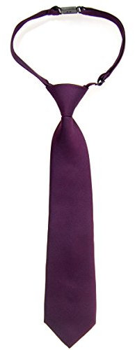 Retreez Jungen Gewebte vorgebundene Krawatte Einfarbig matt - dunkelviolett - 4-7 Jahre
