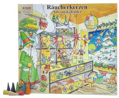 Räucherkerzen Adventskalender mit 24 himmlischen Düften (Weihnachtshaus)
