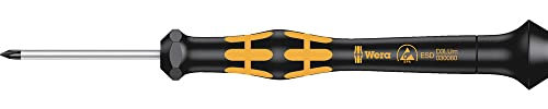 Wera 05030081001 1572 ESD Tournevis Kraftform Micro Microstix, 00 x 40 mm, Noir/jaune