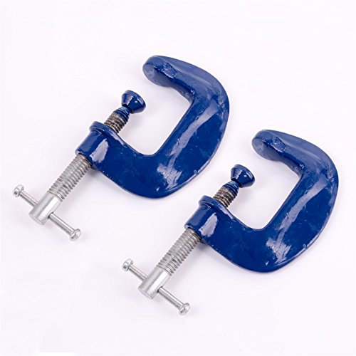 2X Cast Iron G Clamps - 2/50mm - Carpentry/Wood/Metal Welding Cramp Grip Vices