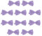 DonDon Lot de 10 Noeud papillon pour homme 12 x 6 cm avec crochet déjà lié et réglable, Lilas, Taille unique