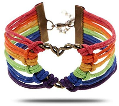 JinYu Gay Pride Armband LGBT Regenbogen Armband Herren Damen Armband
