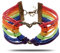 JinYu Gay Pride Armband LGBT Regenbogen Armband Herren Damen Armband
