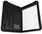 Porte-documents A4 en cuir avec fermeture Éclair, porte-documents porte-documents Organiseur Sac de conférence, avec fentes et porte-cartes, noir