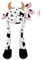 Hopearl Kuhmütze mit Beweglichen Ohren - Springende, Aufpoppende Plüschmütze für Farmtiere, Feiertage, Cosplay und Verkleiden - Lustiges Geschenk für Kinder und Mädchen, 56 cm