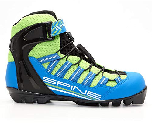 Spine Rollski Schuhe Skiroll Combi Sommer Roller Skike Schuhe für NNN Profile Bindungen (Schwarz/Grün, 44)