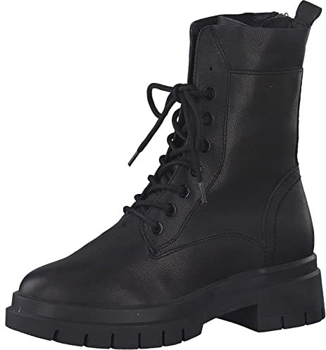 Tamaris Damen Ankle Boots, Frauen Stiefeletten,TOUCHit-Fußbett,flach,Boots,Stiefel,Bootee,Booties,halbstiefel,Kurzstiefel,Black,36 EU