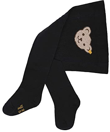 Steiff Unisex Baby Basic Baby Tights Strumpfhosen GOTS, Schwarz, 80 EU