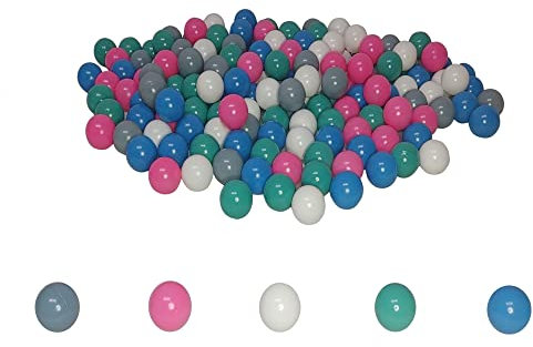 koenig-tom Bällebad24 - Bällebad Bälle, 6cm, Babybälle, Bällchenbad, Plastebälle, Bälle für Bällebad (6cm - 100 Bälle Pastell)