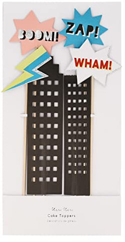 Meri Meri Superhero Cake Topper (Pack of 6)