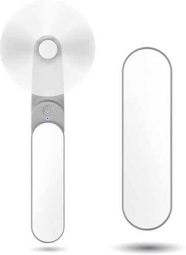 Venforze Mini Ventilador de Mano, Ventilador Portátil Silencioso Recargable de 2 Velocidades 9-15 Horas de Trabajo, Ventilador Pequeño para Viaje, Exterior, Interior y Maquillaje de Mujer (Blanco)