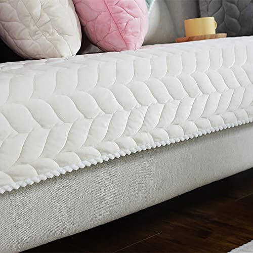 YWQJL Samt Sofabezug Sofaschoner antirutsch1 2 3 4 Sitzer,l Form Sofaüberwurf rutschfest,Sofa Überzug hundedecke Sofa Couch Überzug Couch Überzug Sofa Überwurf,beige-70x150cm
