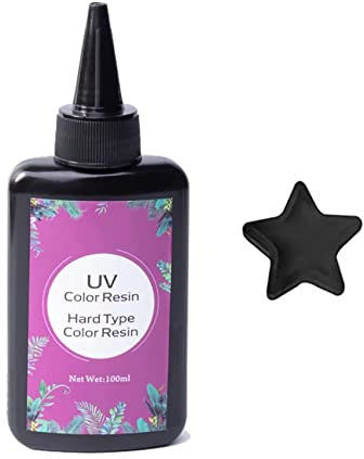 100G Black UV Resin-Upgrade Quick Cure! Harter Typ-Farbharz, UV-Kleber-UV-Härtung, Solar Cure Sonnenlicht aktivierter Harz-klarer Kleber für Schmuck Making-Black
