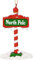 Tree Buddees Nordpol-Schild mit Schnee bedeckt Weihnachtsbaumschmuck - Hngendes Weihnachtsornament aus Harz fr Erwachsene - Weihnachten
