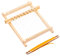Weben Für Kinder Set, DIY Holz Webrahmen Set, Handgestrickter Webstuhl Mit Zubehörgarnen, Kinder-Strick-Starter-Sets Für Anfänger, Erwachsene, Kinder (Hölzernes)